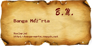 Banga Márta névjegykártya