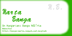 marta banga business card